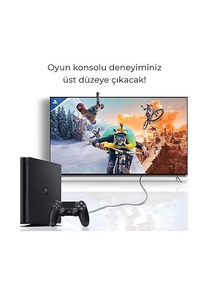 PHD05 8K@60Hz Ultra Yüksek Hızlı HDMI &amp; Ethernet Kablosu, 48GBPS Veri Aktarım Hızı, HDMI 2.1, Hdr, Earc, 3D Ready Teknolojisi, Bilgisayar Monitörü, UHD Tv, Ps5, Ps4 Uyumlu 5 Metre Kablo indirimleri