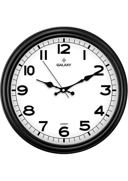 D-200-K Klasik Kadran Siyah Renk Sessiz Akar 30 cm Duvar Saati modelleri