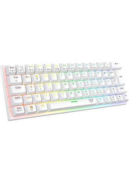 Runner Ful Rgb Mekanik Gaming Oyuncu Klavyesi Blue Switch Q Beyaz modelleri