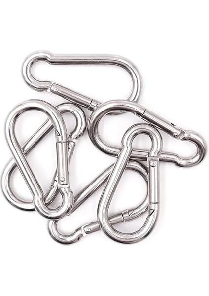 6 Adet Karabina Klip Ağır, 304 Paslanmaz Çelik Karabina, Kilitleme Karabina (M6), Açık Hava, Balıkçılık, Yürüyüş, Seyahat Için Snap Kanca fiyatları