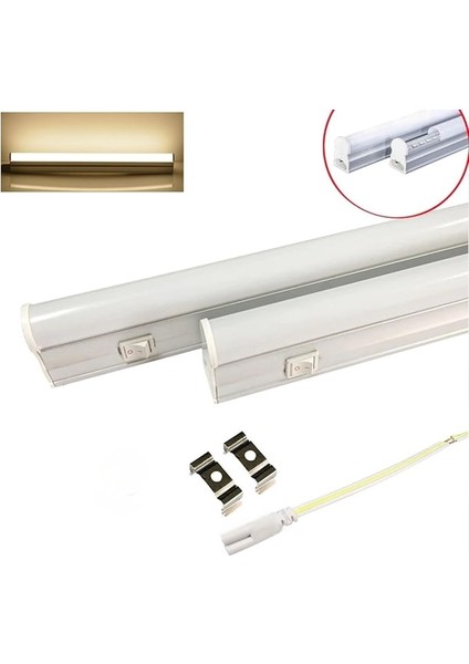 Geldi Mutfak Tezgah Altı Aydınlatma Slim LED Bant Armatür 220 Volt Elektrik ile Çalışır Mutfak Dolap Altı LED Tezgah Işığı (Gün Işığı, 15 Watt - 87,5 Cm) fiyatları