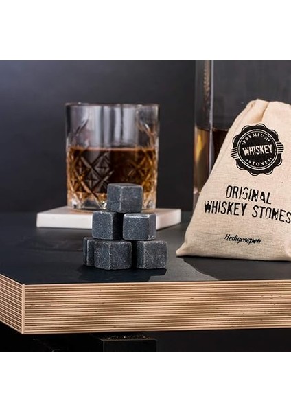 Viski Taşı | 12 Parça Viski Soğutucu (Koyu Gri) fırsatları
