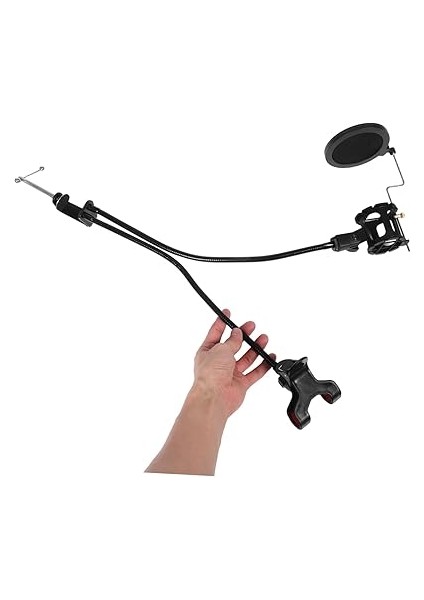 Canlı Yayın Podcast Kayıt Için Telefon Tutucu Filtreli Esnek Mikrofon Standı 360 Derece Dönüş Sağlam Masaüstü Tabanı Evrensel Telefon Uyumluluğu fırsatları