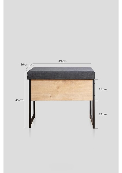 MDSPUF002 Metal Ahşap Sandıklı Puf Bank Oturaklı Ayakkabılık Ayakkabı Boya Fırça Kutusu Dolabı fiyatları