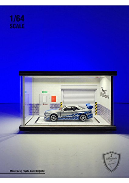 1:64 Ölçek Fast And Furious LED Işıklı Diorama Ahşap Malzemeden Üretim