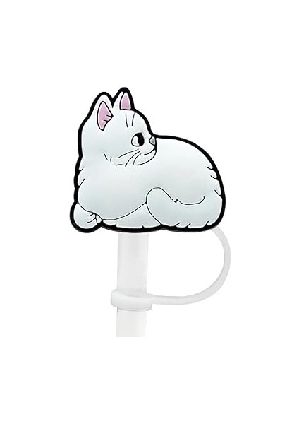 Kupası Için 6 Pcs Silikon S Stoper Seti Saman Kapakları 30 Oz / 40 Oz Tumbler Sızdırmaz Içecek Tıpaları Kupası Için Silikon Saman Stoper Kapakları Akuarları-Cat fırsatları