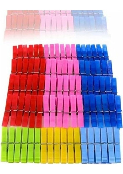 Secret Renkli Plastik Çamaşır Mandalı 144'LÜ Renkli Plastik Mandal Küçük, Çorap Klipsi Çamaşır Giysileri Pimleri Yaylı Klipsler, 4 Renk Giysi Kurutma Hattı Mutfak Açık Gezisi Için Mandallar