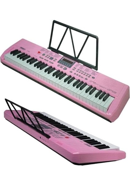 PS-1800PK-H 61 Tuşlu Kaliteli Pembe Org Dijital Ekranlı Kulaklık Çanta Notalık Adaptör Sticker Metod fırsatları