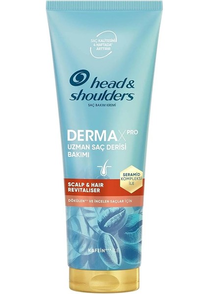 &amp; Shoulders Dermaxpro Scalp &amp; Hair Revitaliser Dökülme Karşıtı Saç ve Saç Derisi Bakım Kremi Kafein ve Seramid ile 220ML