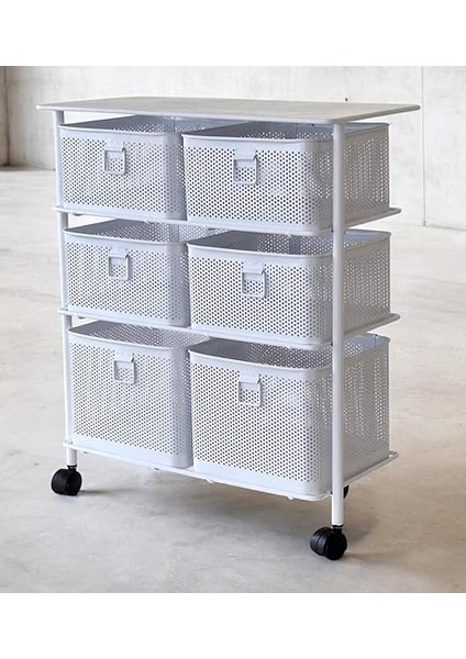 Home 3 Katlı Bölmeli Paslanmaz Metal Sebzelik (Beyaz) modelleri