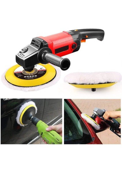 Oto Araç Araba Pasta Cila Polisaj 150 mm Tabanlı Yünü Pedi Keçesi Parlatma fiyatları