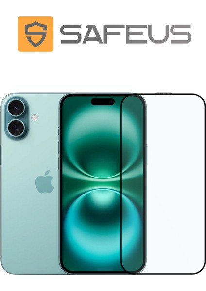 iPhone 16 Tam Kaplayan Toz Filtreli Parmak İzi Bırakmayan Safir Ekran Koruyucu Cam