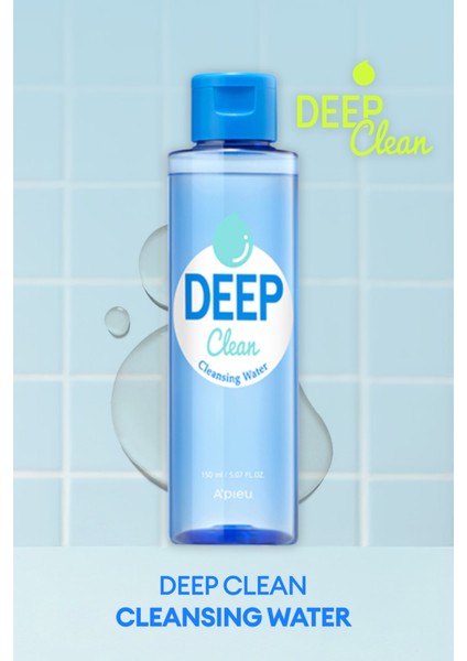 Makyajı ve Cildi Derinlemesine Arındıran Makyaj Temizleme Suyu A'PIEU Deep Clean Cleansing Water fırsatları