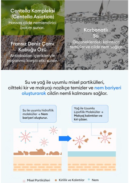 Makyajı ve Cildi Derinlemesine Arındıran Makyaj Temizleme Suyu A'PIEU Deep Clean Cleansing Water