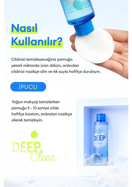 Makyajı ve Cildi Derinlemesine Arındıran Makyaj Temizleme Suyu A'PIEU Deep Clean Cleansing Water