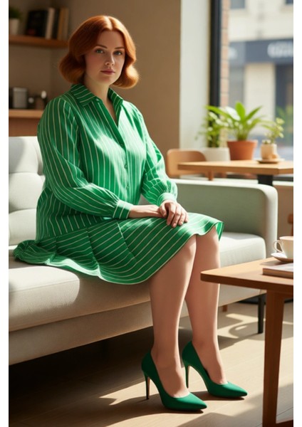 Kadınlar Için Büyük Beden Gömlek Yaka %100 Pamuk Dokuma Uzun Kol Mini Elbise Rahat Günlük Şıklık fiyatları