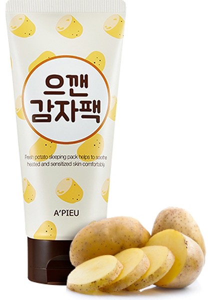 Güneşten Kaynaklı Yıpranmış Ciltler İçin Nemlendirici Uyku Maskesi A'PIEU Mashed Potato Pack indirimleri