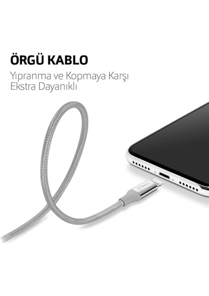 Alumicable iPhone ile Uyumlu Şarj Kablosu - Uzay Grisi (2DK16UG) fırsatları