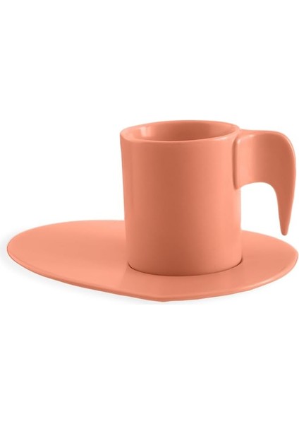 Elefas Turuncu Tek Kişilik Fincan Takımı