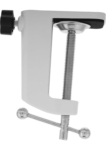 Masaüstü Mikrofon Standı Masa Için Telefon Montajı Ağır Hizmet Tipi Bom Kolu Kelepçesi Ayarlanabilir Masa Klipsi Metal Mikrofon Kol Tutucusu Havai Telefon Tutacağı Alüminyum Beyaz