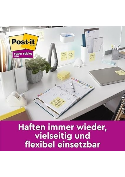 Super Sticky Notes Kanarya Sarısı, 6 Bloklu Paket, Blok Başına 90 Yaprak, 76 mm x 76 Mm, Renk: Sarı - Notlar, Yapılacaklar Listeleri ve Hatıralar Için Ekstra Güçlü Yapışkan Not Kağıdı fırsatları