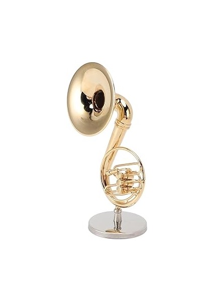 Minyatür Sousaphone - Sağlam Pirinç, Pürüzsüz Cilalı ve Parlak! Stand &amp; Case, Müzik Severler, Raflar, Masalar ve Oturma Odası Centerpieces Için Ideal Ev Dekoru ile modelleri