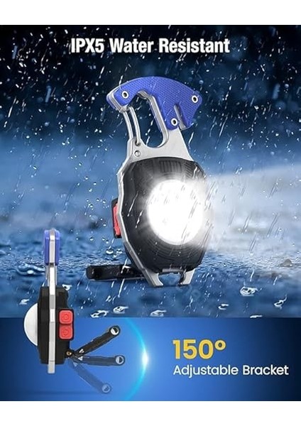 970 Mini Şarjlı Işıldak Mıknatıslı, Kapak Açacağı, Düdük Özelliği, Vidalama, Kesme, Çok Amaçlı Kamp Feneri, Deprem Çantası Işıldak fırsatları