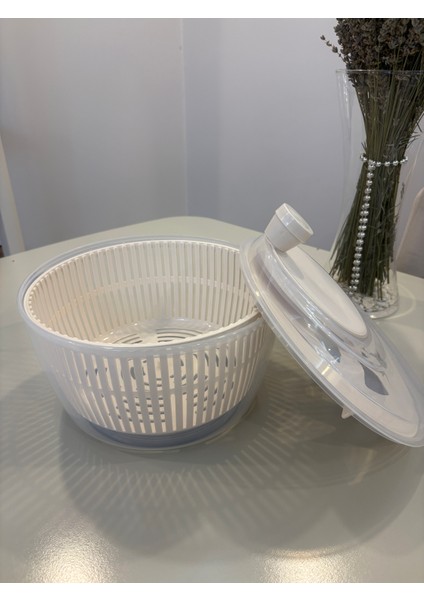 Salata ve Sebze Kurutucu Jumbo Boy 5 Litre – Bpa Free, Bulaşık Makinesine Uyumlu