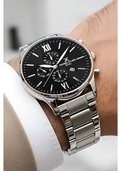 Takvimli Erkek Kol Saati Çelik Kordon Çelik Kasa Bileklik Hediyeli 3 ATM Suya Dayanıklılık zmdk1134