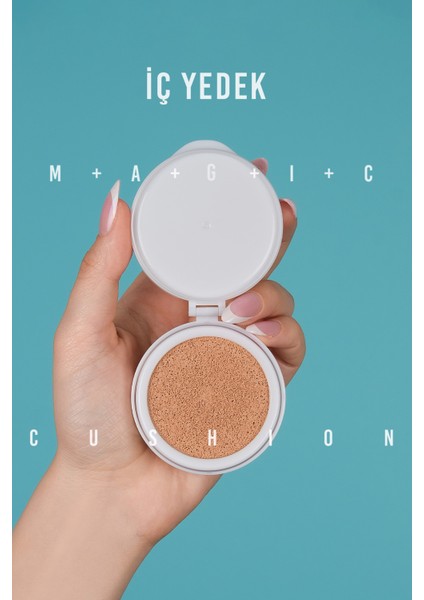 Nemli Ve Pürüzsüz Görünüm Sunan Cushion Fondöten (İç Yedek) Magic Cushion Moist Up SPF50+/PA+++ No21