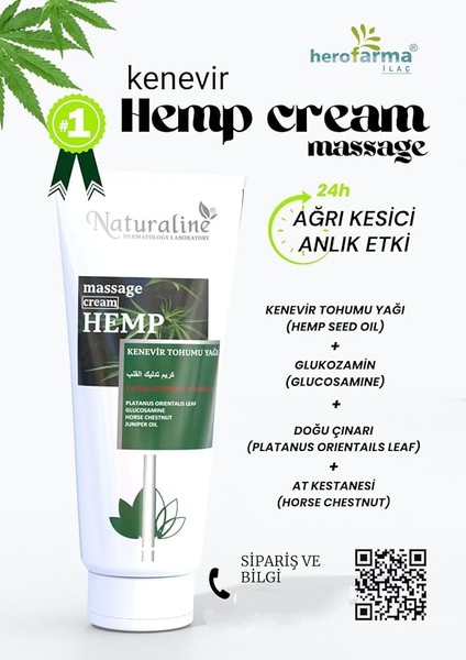 Dermatology Labotary Hemp Crem Kenevir Ağrı Kesici Krem 100ML indirimleri