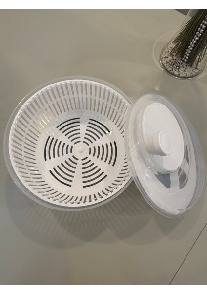 Salata ve Sebze Kurutucu Jumbo Boy 5 Litre – Bpa Free, Bulaşık Makinesine Uyumlu