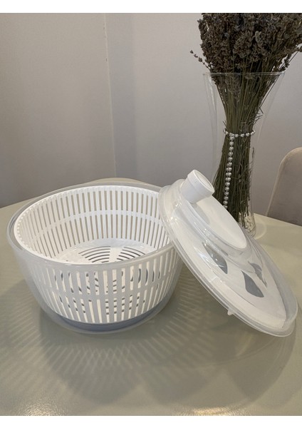 Salata ve Sebze Kurutucu Jumbo Boy 5 Litre – Bpa Free, Bulaşık Makinesine Uyumlu