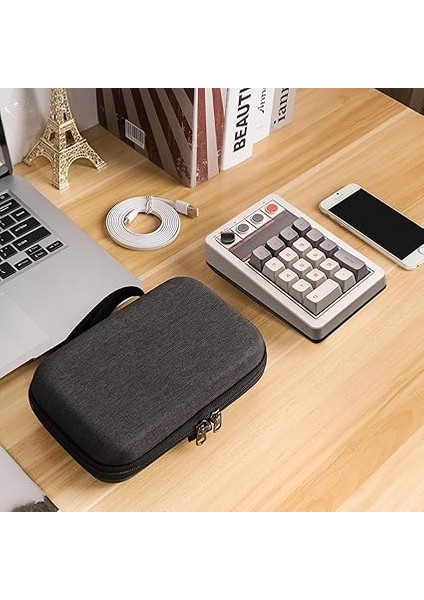 Sayısal Tuş Takımı Taşıma Çantası, 8bitdo Retro 18 Mekanik Numpad ile Uyumlu, Epomaker EK21 Numara Klavye, Taşınabilir Numara Pad Seyahat Çantası (Koyu Gri) indirimleri