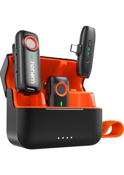 Android Için Kablosuz Yaka Mikrofonu, Anında Eşleştirme, Dsp Gürültü Engelleme, 20H Pil Ömrü, Gerçek Zamanlı Izleme, Vloggers, Eğitimciler ve Akış Meraklıları Için Ideal (2 Tx+1 Rx+Şarj Kutusu)