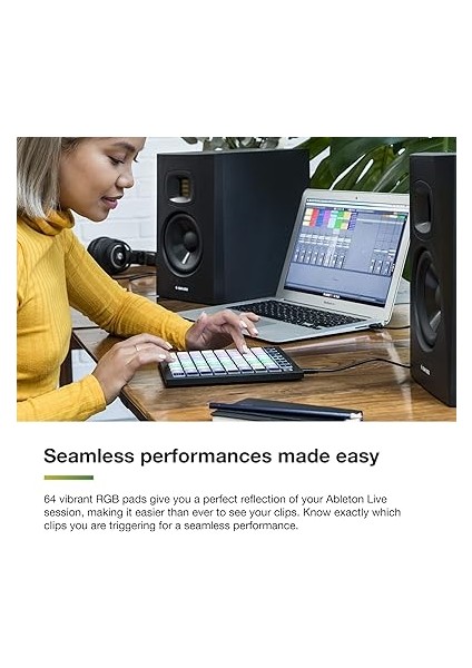 Launchpad Mini Mk3, Taşınabilir Mıdı 64-Pad, Ableton Live ve Logic Pro Performansları Için USB Izgara Denetleyicisi, Siyah fiyatları