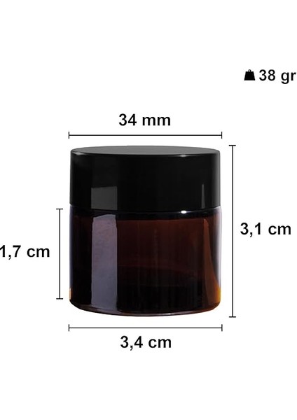 Mini Amber Cam Kavanoz, 10 ml Hacimli, Sızdırmaz Kapaklı, Krem ve Kozmetik Saklama Kutusu, Lip Balm 6 Adet modelleri