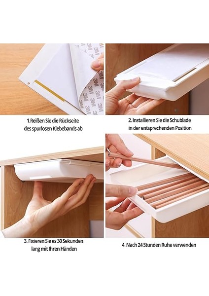 Çalışma Masası Çekmecesi, Tezgah Altı, Kendinden Yapışkanlı, Düzenleyici, Gizli Alt Masa, Ofis, Masa, Makyaj Masası Ev Için (Beyaz, 2'li) modelleri