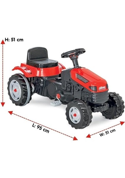 Active Traktör Pedallı, Ayarlanabilir Koltuk, Maks 50 kg Kapasite, 92 x 46 x 38 Cm, 3+ Yaş, Yeşil modelleri