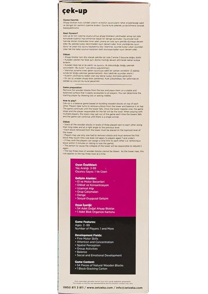 ZA005.005 Çek - Up Denge Oyunu, Çok Renkli fiyatları