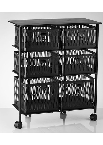 Paslanmaz Metal Sebzelik 3 Katlı (Siyah) fiyatları