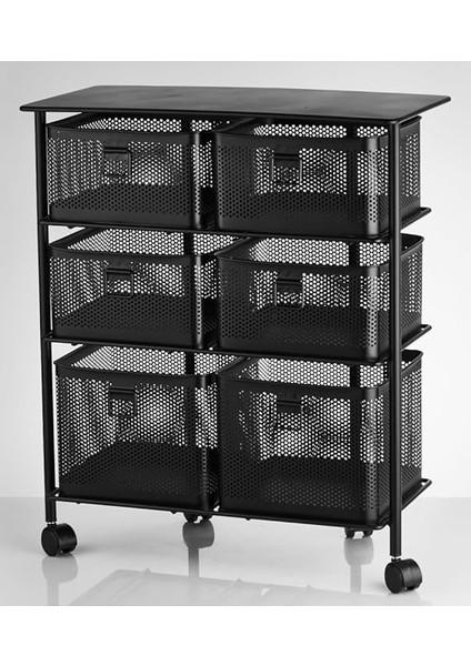 Paslanmaz Metal Sebzelik 3 Katlı (Siyah) modelleri