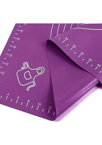 Silikon Ölçekli Hamur Açma Matı: Baklava, Börek, Ekmek, Mantı ve Erişte Için Yoğurma Matı (40 x 50) fiyatları