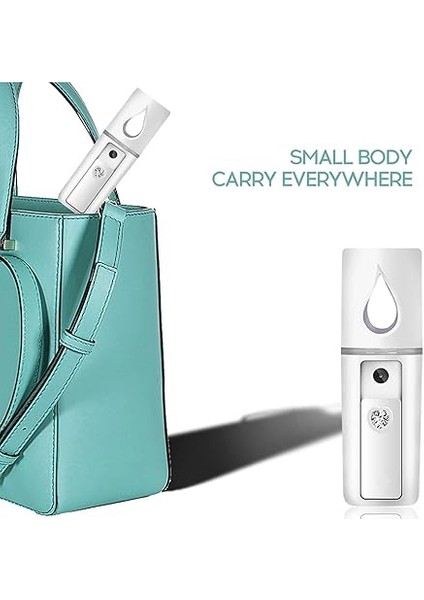 Yüz Nemlendirici 20ML Taşınabil Soğuk Kompres Yüz Buhar Makinesi Spa Nemlendirici Su Spreyi Yüz Nemlendirici USB Taşınabil Nemlendirici Beyaz fiyatları