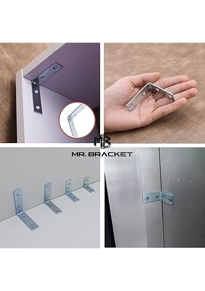 10 Ad. L Demir Gönye Köşebent 16X55X55MM - Mobilya Dolap Eşya Duvara Sabitleme Aparatı - Raf Masa Çekmece Sandalye Kitaplık Gardırop Köşe Sabitleme Birleştirme Bağlantı Demiri modelleri