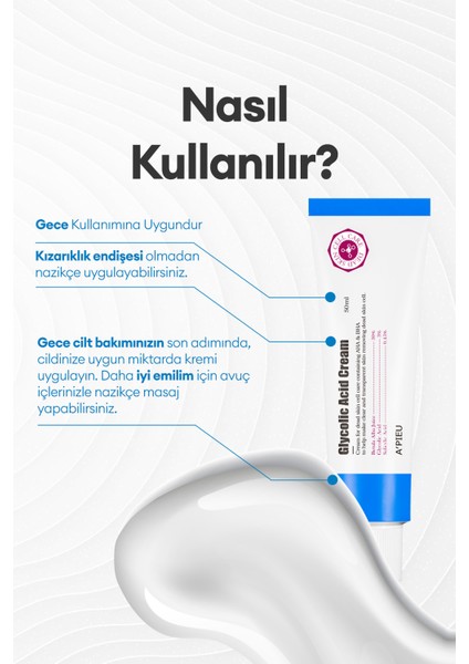 Glycolic Acid İçeren Peeling Etkili Krem A'PIEU Glycolic Acid Cream
