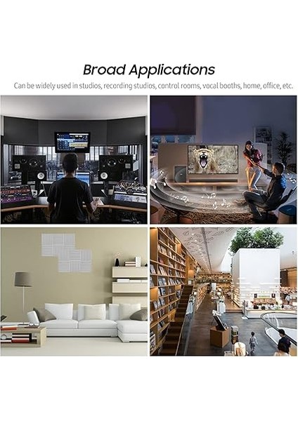 Paket Stüdyo Akustik Köpükler Ses Emme Yalıtım Panelleri Yüksek Yoğunluklu Kama Fayansları Duvarlar Tavan Için Izolasyon Işlemi 12 * 12 * 1 Inç (Tip 2) fiyatları