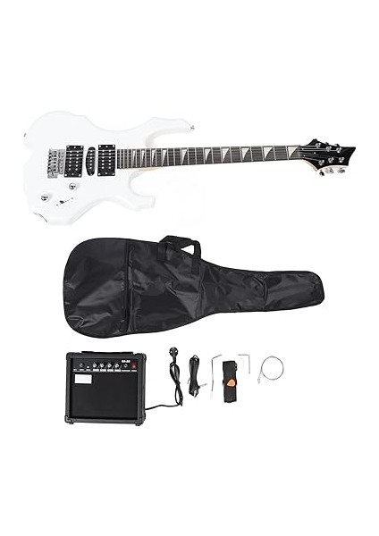 Gitar Amplifikatör Kiti, Sağ Elli Tam Boyutlu 20W Amplifikatörlü Elektro Gitar, Taşınabilir Çanta Yedek Dizeleri Zengin Ses Kalitesi ve Kişisel Uygulama Için modelleri