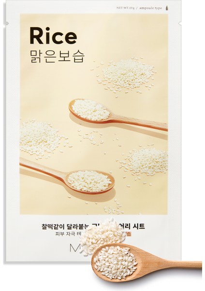 Pirinç Özlü Aydınlatıcı ve Nemlendirici Yaprak Maske (1ad) Airy Fit Sheet Mask Rice