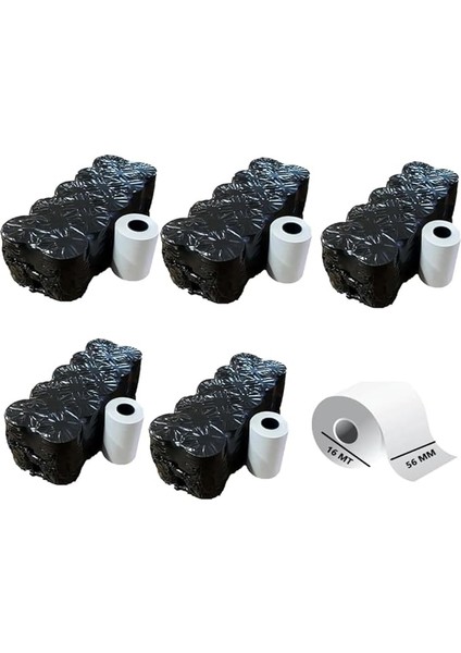 Kasa Pos Rulosu Termal 56MMX16 mt Termal Pos Rulosu 50 Adet